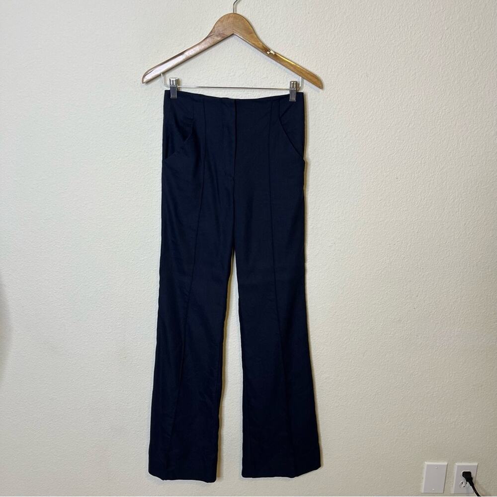 Veronica Beard Komi Linen Blend Flared Pants Center Seam Womens Size 0 - Picture 4 of 8